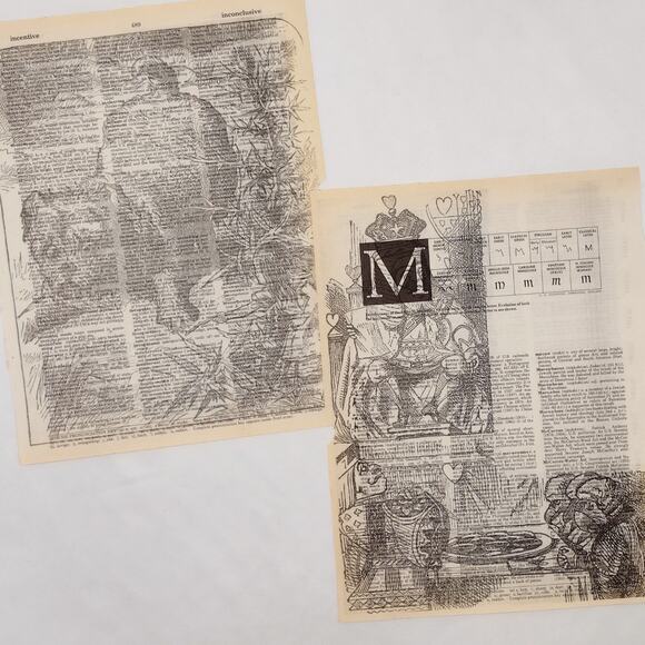 Alice in Wonderland Dictionary Prints 2, Black and White Alice Prints69 - Picture 4 of 6